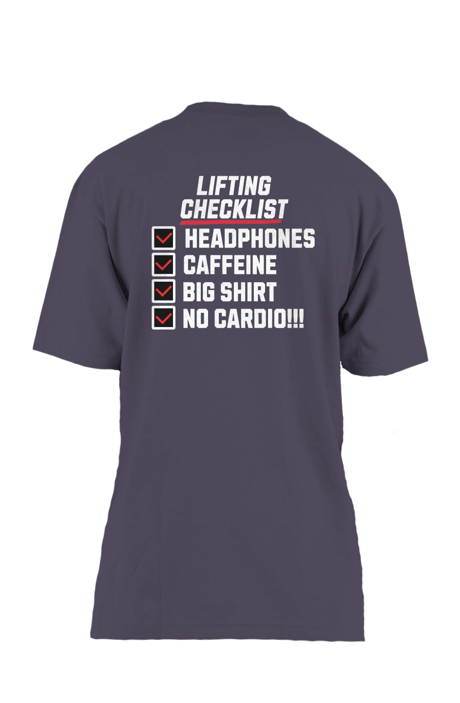 Lifting Checklist Oversized Heavyweight T Shirt