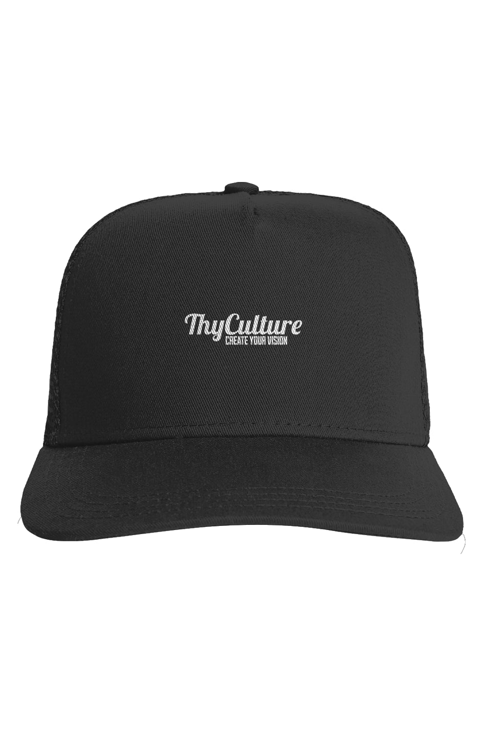 Thy Culture Stitch Black Stock Trucker Cap