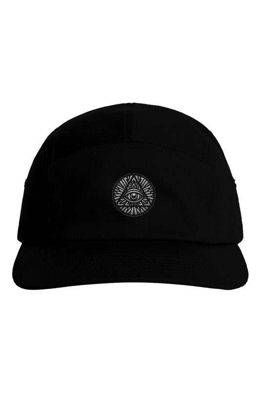All Seeing Eye Stitch Black Finn Five Panel Cap