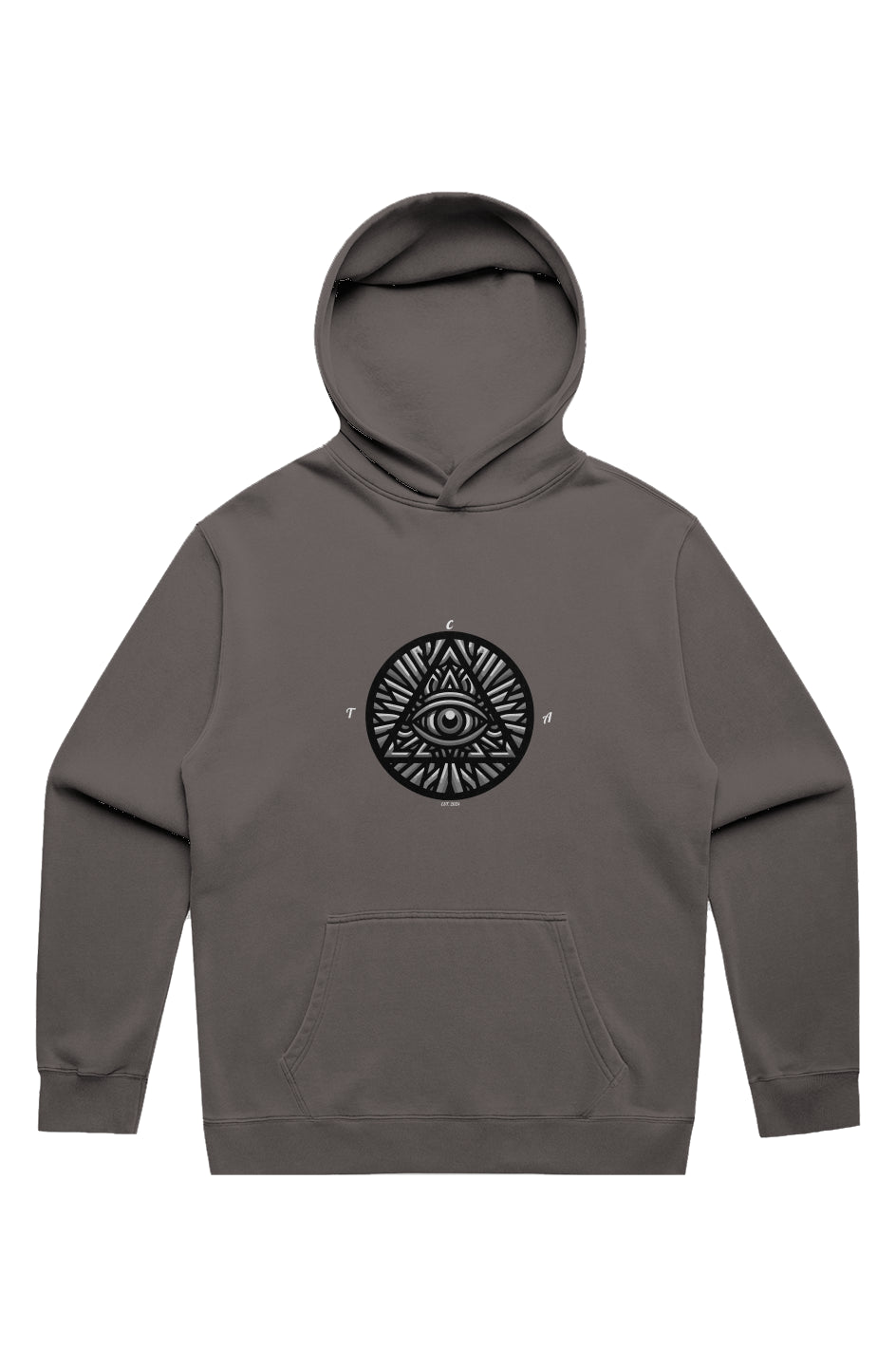 All Seeing Eye Gray FADED Hoodie