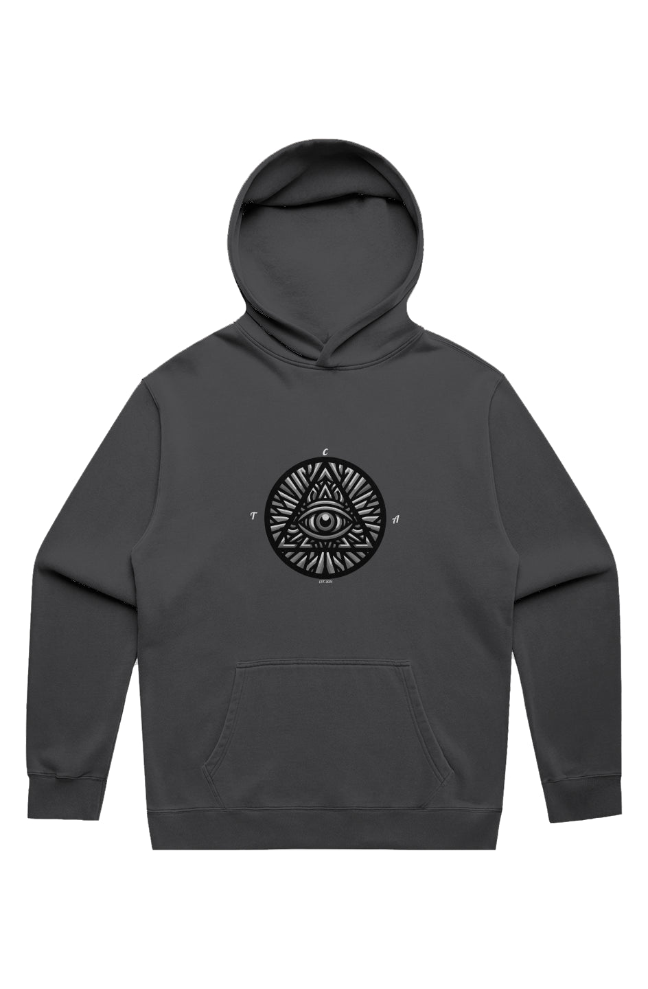 All Seeing Eye Black FADED Hoodie