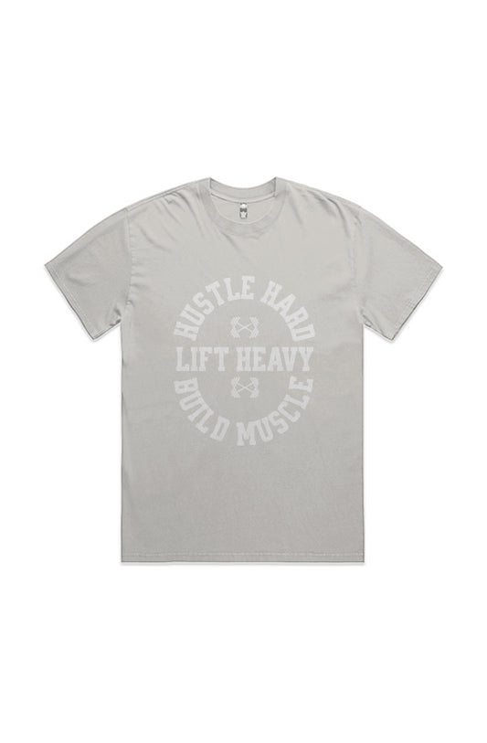 HUSTLE HARD BONE HEAVY FADED TEE