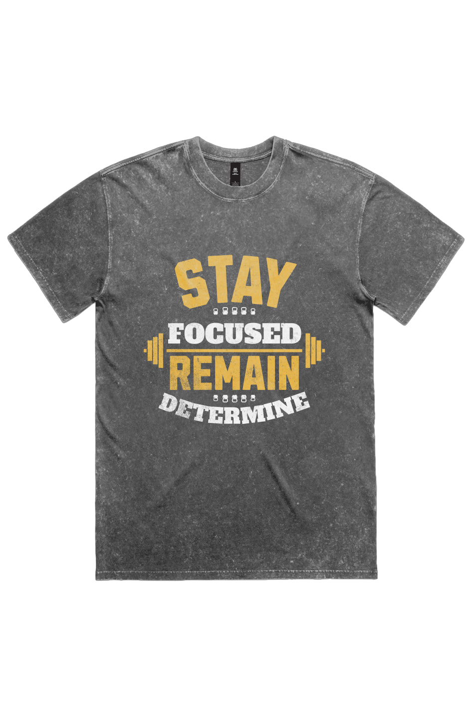 Gym Stay Focued Stone Wash Heavy Tee