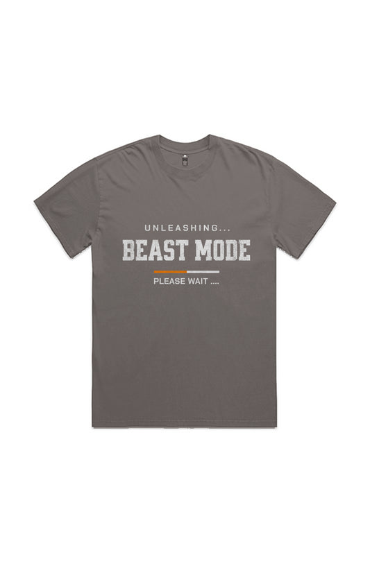 Gym Beast Mode Grey HEAVY FADED TEE