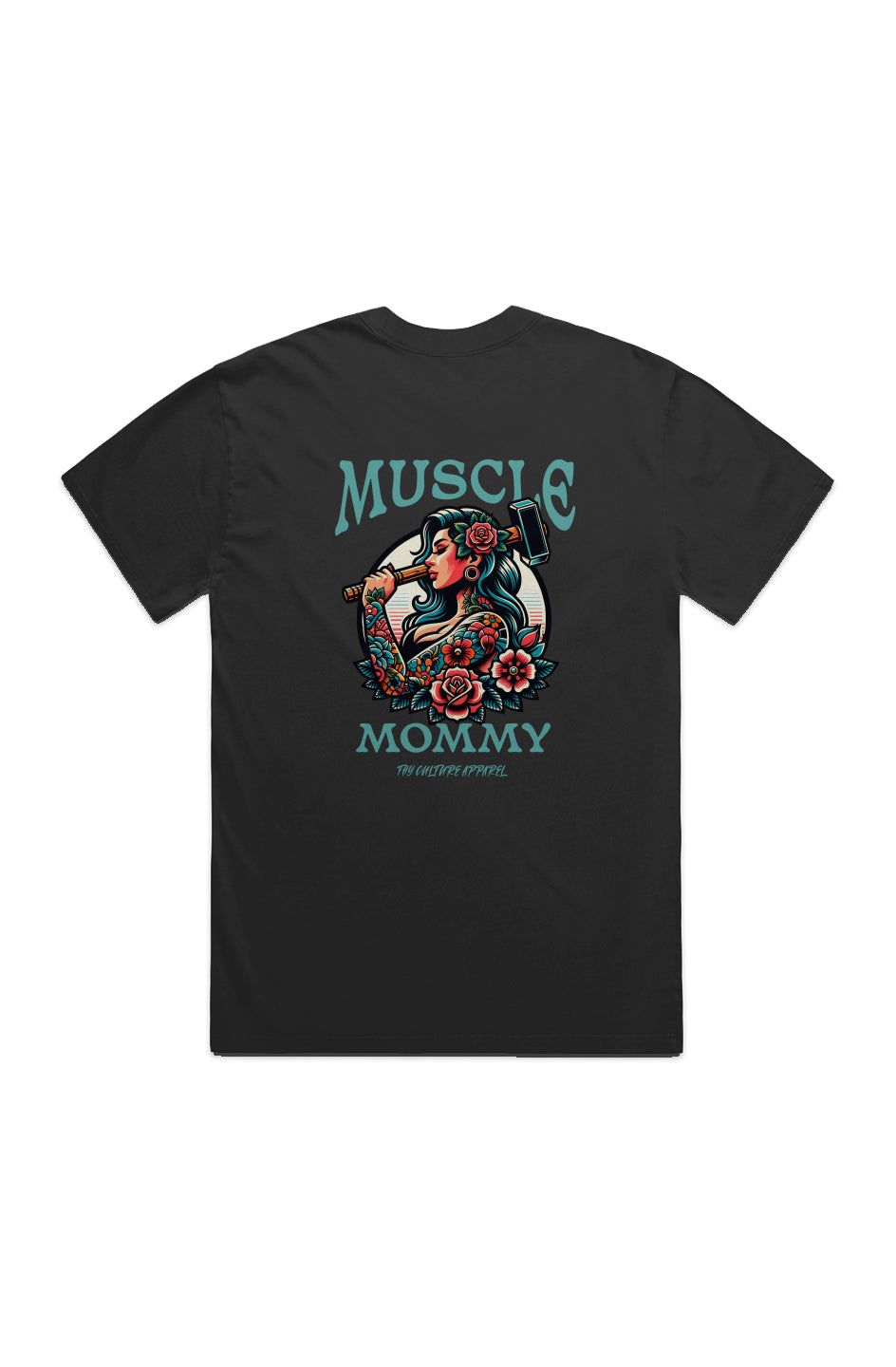 Muscle Hammer Black HEAVY FADED TEE