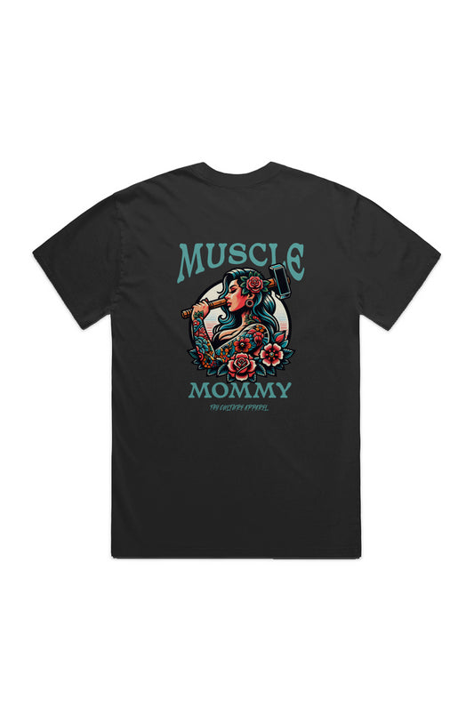 Muscle Hammer Black HEAVY FADED TEE