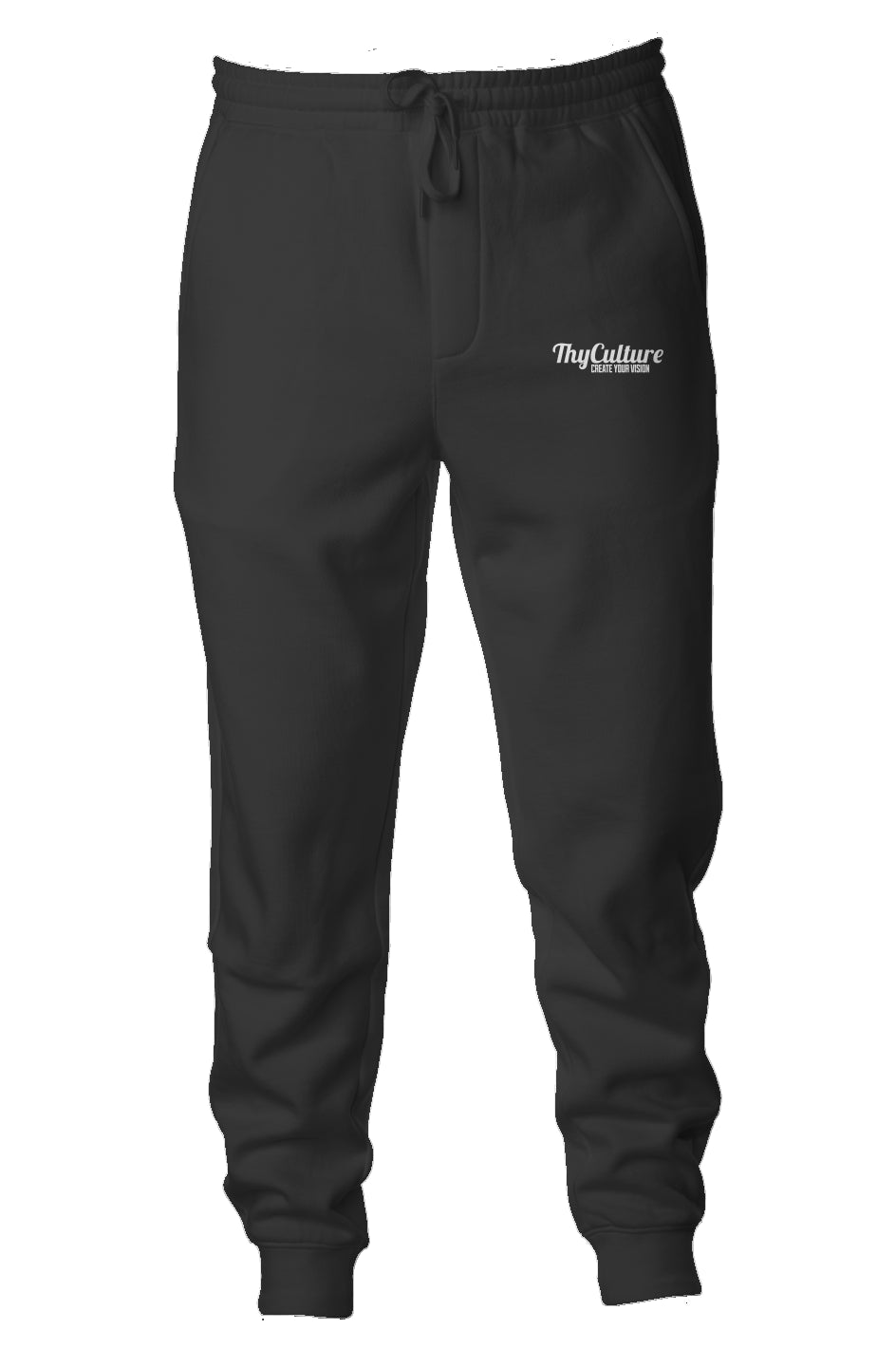 Thy Culture Black Midweight Fleece Joggers